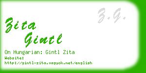 zita gintl business card